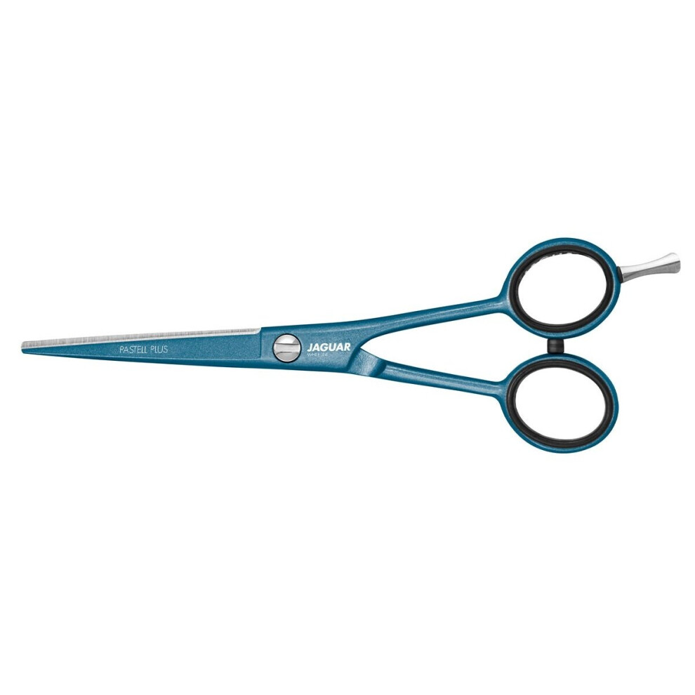 5.5-Inch Jaguar Hairdressing Scissor Sharp Pastel Plus Offset - Atlantic Blue