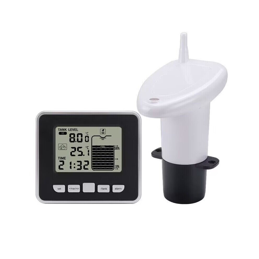 Level Indicator, Water Tank, Oil Tank, Ultrasonic Liquid Level Sensor, Wireless Level Meter with Temperature Display, Sensor, Water Level Meter
