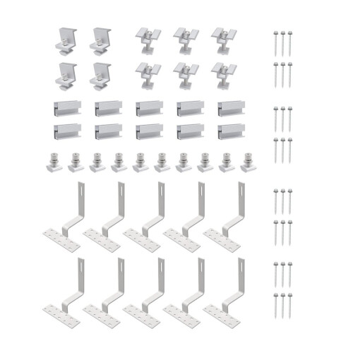 Lowenergie Solar Panel Roof Mounting Bracket Set Short Rails for 4 Panels (Tiled) 1