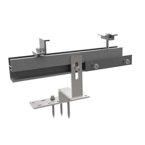 Lowenergie Solar Panel Roof Mounting Bracket Set Short Rails for 4 Panels (Tiled) 2