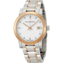 Burberry BU9127 Silbernes Zifferblatt zweifarbige Damenuhr