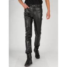 Autumn Winter Leather Pants Mens Casual Lederhose Chaparejos Mens Personalized Motorcycle Stitching PU trousers Men Bottoms