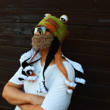 Xmas Christmas Hats Men Women Octopus Hand Knit Woolen Funny Hat Cap Kid Boy Girl Headwear Halloween Party Anime Cosplay Costume