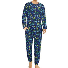 Dinosaur Camouflage Pajamas Long-Sleeve Abstract Animal 2 Pieces Casual Pajama Sets Spring Print Soft Oversized Sleepwear