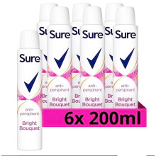 Sure Women Anti Perspirant Aerosol Spray Deodorant 6 x 200ml