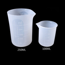2Pcs 100ML 250ML Flexible Silicone Measuring Cup Cook Bakers Resin Jewelry Tools Drop