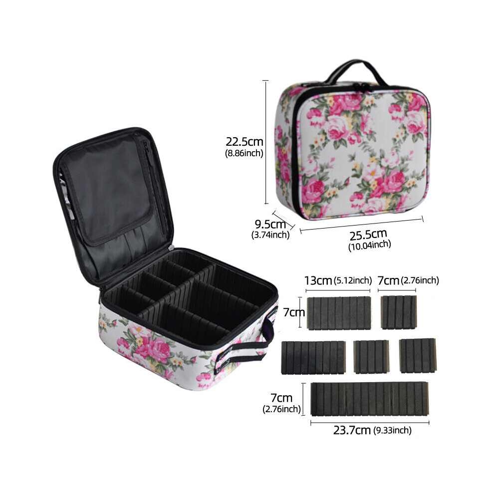 Blue Women Makeup Bag Travel Large Capacity Travel Necessary Waterproof Cosmetic Case