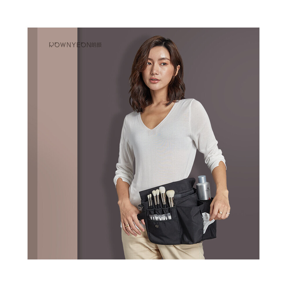 Makeup Artist Bag Studio Bag Waist Bag Brushes Storage for Makeup Artist Hair Stylist with Tissue Pocket Brushes Holder