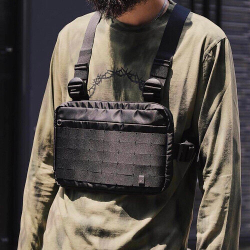 Punk Chest Rig Bag Hip Hop Streetwear Functional Tactical Military Chest Bag For Men Crossbody Shoulder Bag Kanye West Waist Bag