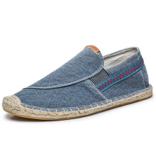 Summer Linen Mens Casual Shoes Weaving Fisherman Shoes Casual Flat Espadrilles Driving Shoes Big Size
