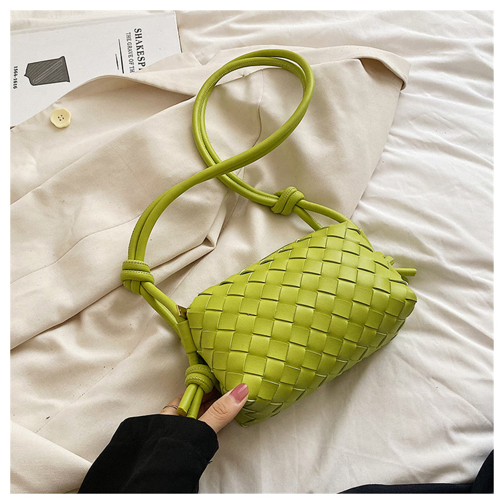 Small Womens Weave Shoulder Messenger Bag Fall PU Leather Lady Tote Summer Wallets and Handbag-image-OPC-PBWTCJ7-NEW