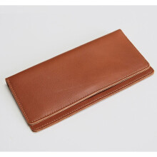 Thin Money Clip for Men Crazy Horse Leather Holders for Checkbooks Vintage Leather Long Wallets Slim Billfold
