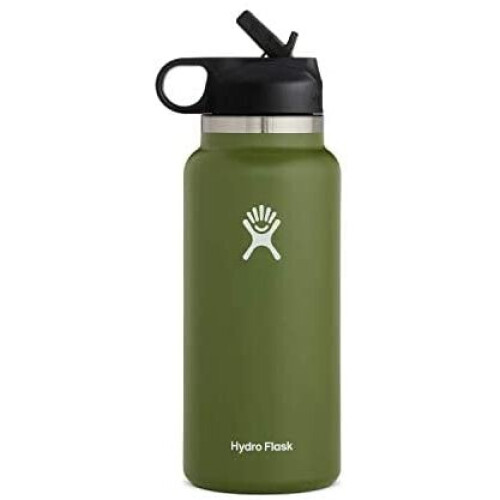 (Navy, 40oz) Hydro Flask 2.0 Water Bottle | Straw Lid 1