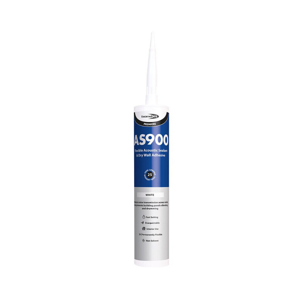 Bond It As900 Acoustic Sealant White 900Ml Bdas900(N) 5060021360205