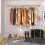 (Golden) 180cm Wall Mounted Pipe Clothes Rail Garment Rack 3
