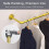 (Golden) 180cm Wall Mounted Pipe Clothes Rail Garment Rack 8