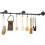 (Black) 180cm Wall Mounted Pipe Clothes Rail Garment Rack 9