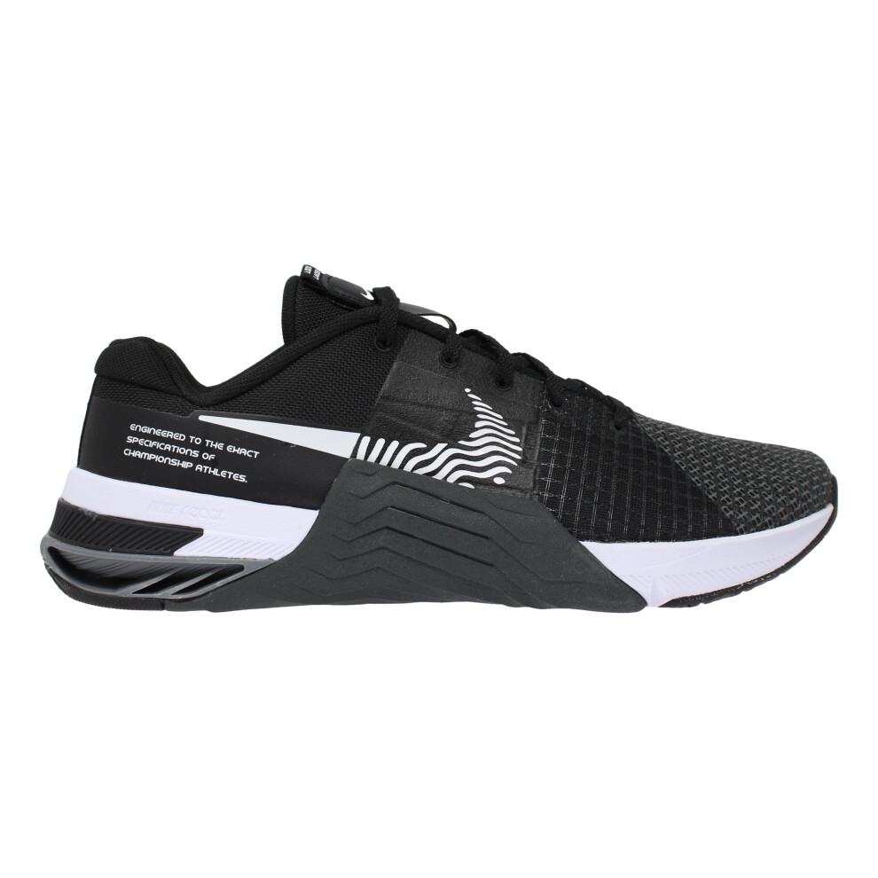 (7.5) Nike Metcon 8 Black/White-Dark Smoke Grey DO9328-001 Men's