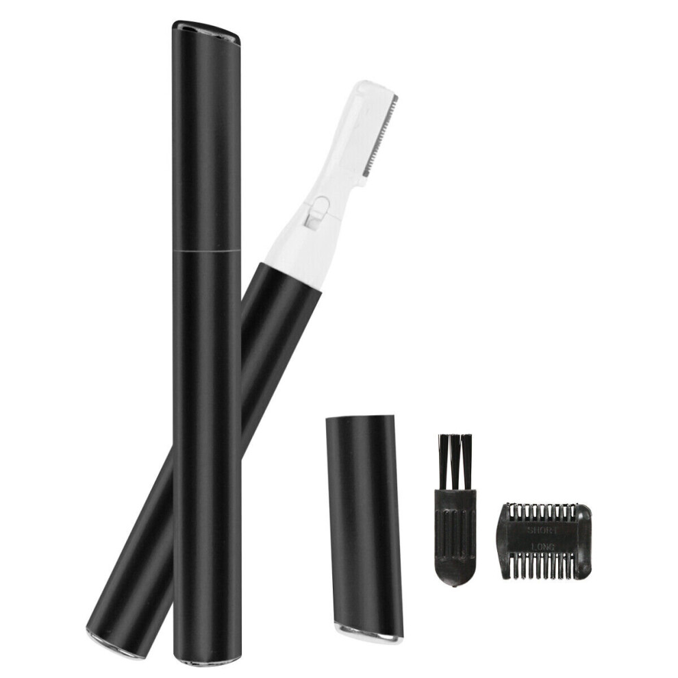 (Black) Electric Eyebrow Shaver Razor Trimmer Face Hair Remover Bikini Legs Shaper