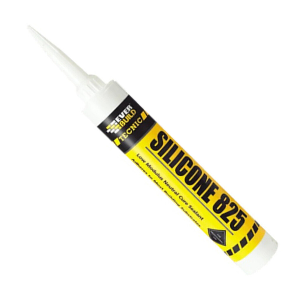 Everbuild 825 Silicone Sealant, Black - 380ml