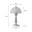 Living And Home Crystal Table Lamp with Scalloped Lampshade 4