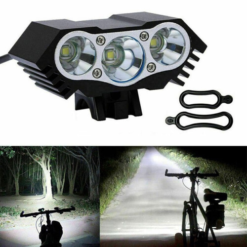 3 X Cree Xml T6 Led Bicycle Bike Usb Headlight Head Light Lamp Torch Flashlight