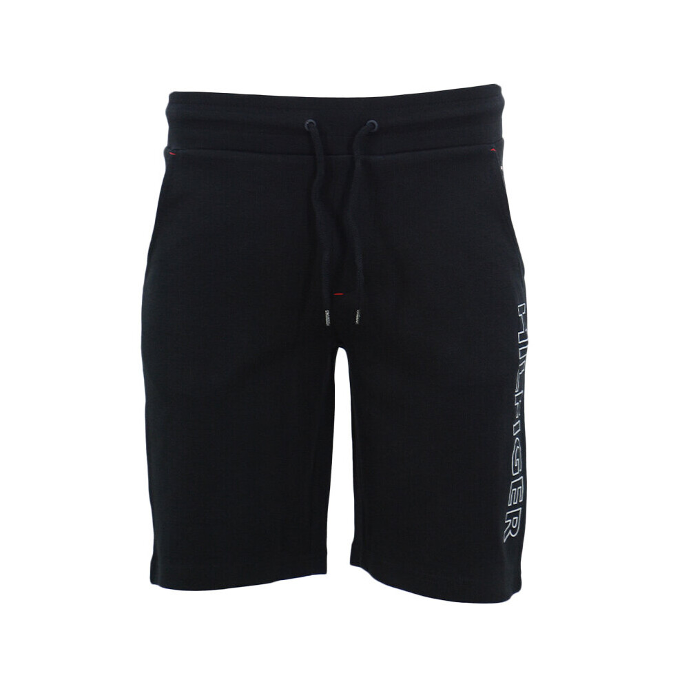 (Black, S) TOMMY HILFIGER Mens Shorts Sweat Knee Half Pant