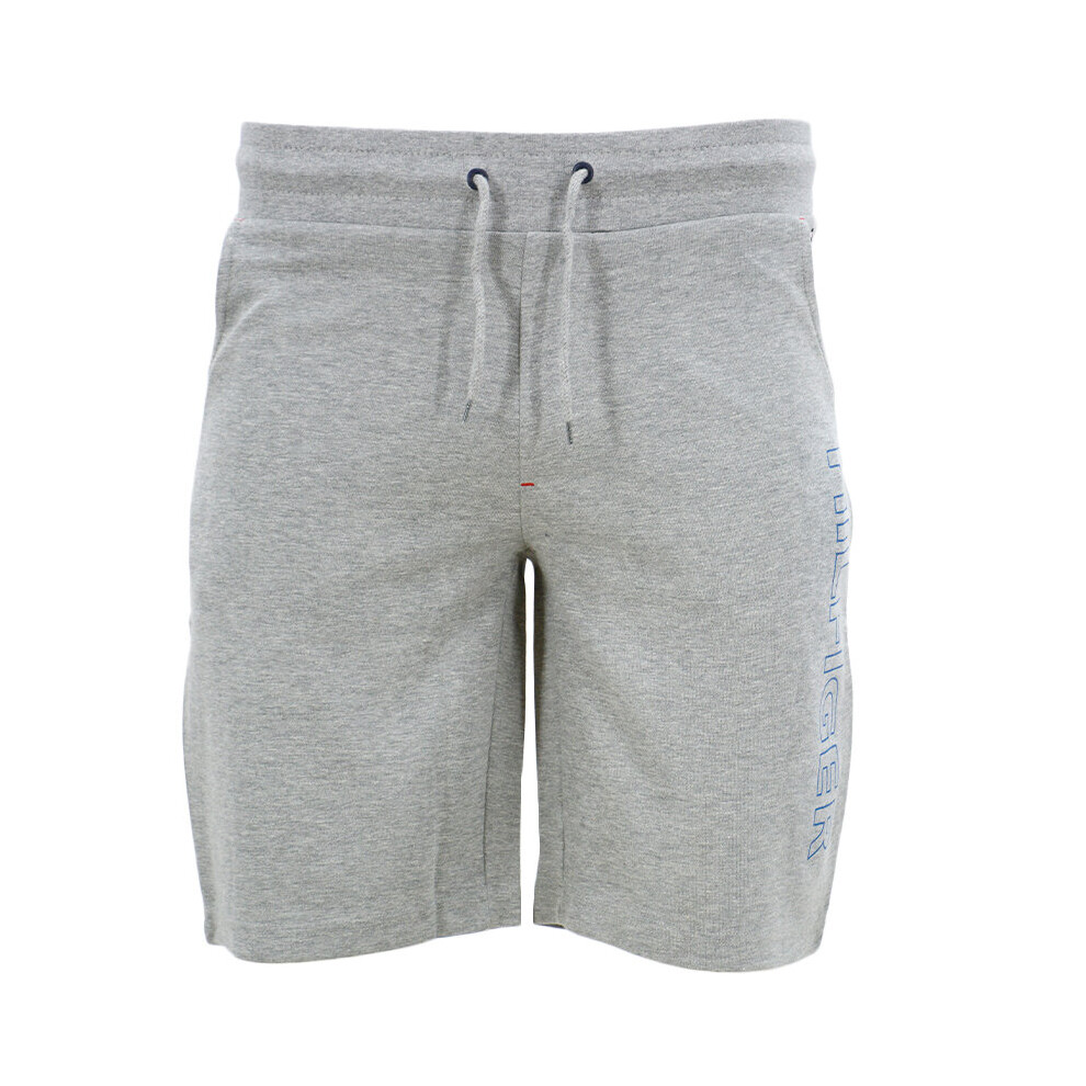 (Grey, S) TOMMY HILFIGER Mens Shorts Sweat Knee Half Pant