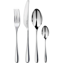 Robert Welch Arden Bright, 24 Piece Cutlery Set for 6 People. Made from Stainless Steel. Dishwasher Safe.