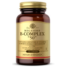 Solgar, Megasorb B-Komplex "50", 100 Tabletten