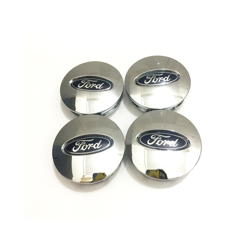 Ford Center Wheel Caps 65mm Diameter Set of 4 Glossy Silver