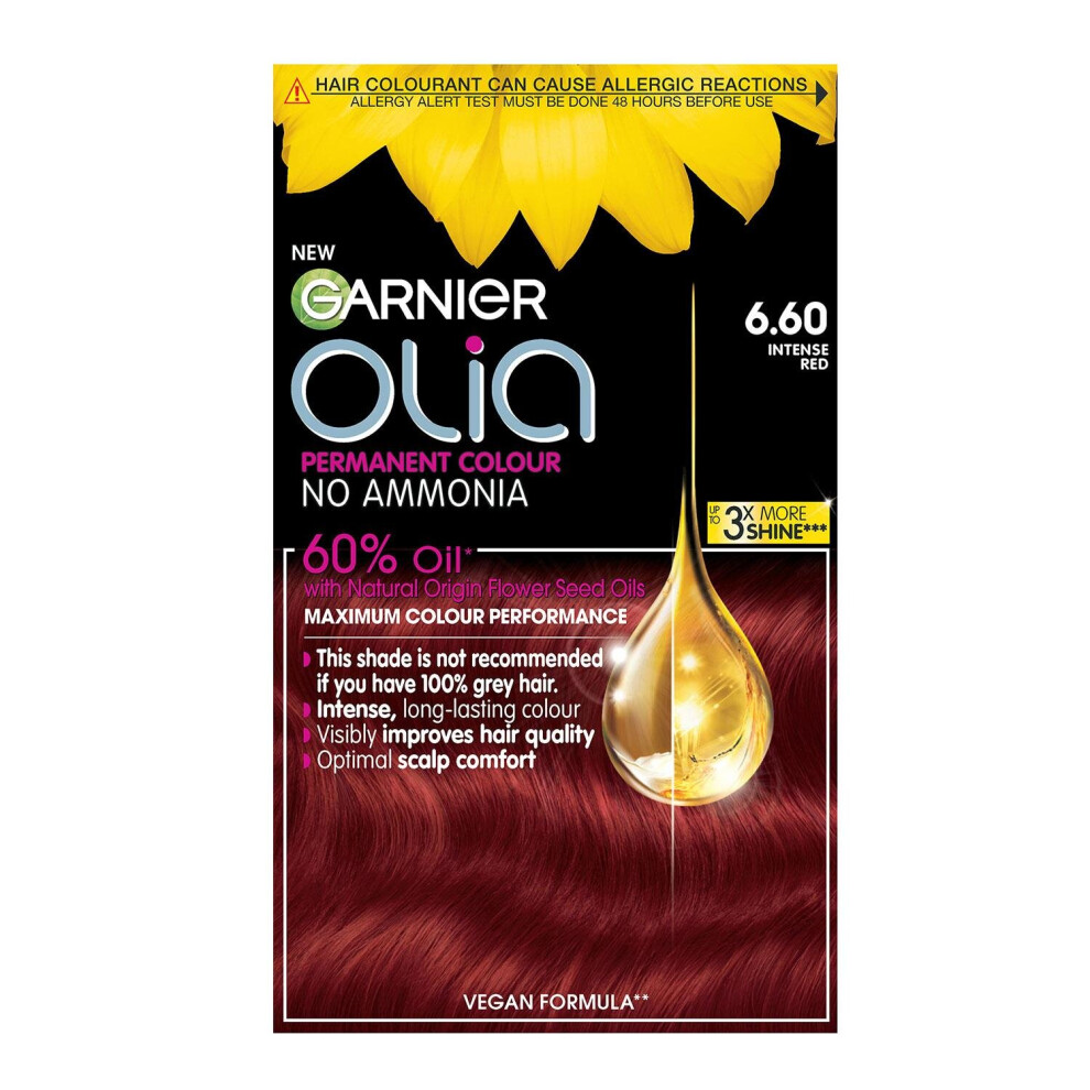 Garnier Olia Permanent Hair Colour, 6.60 Intense Red