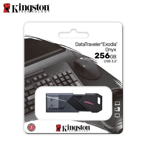 Kingston 256GB Onyx Gen 1 USB 3.2 Flash Drive Memory Stick Black