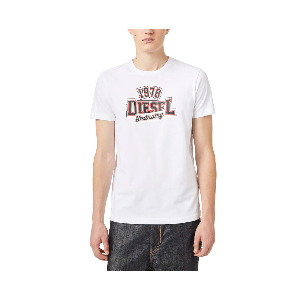 (White, L) DIESEL T DIEGOS K26 Mens T Shirts Crew Neck White Summer Tee