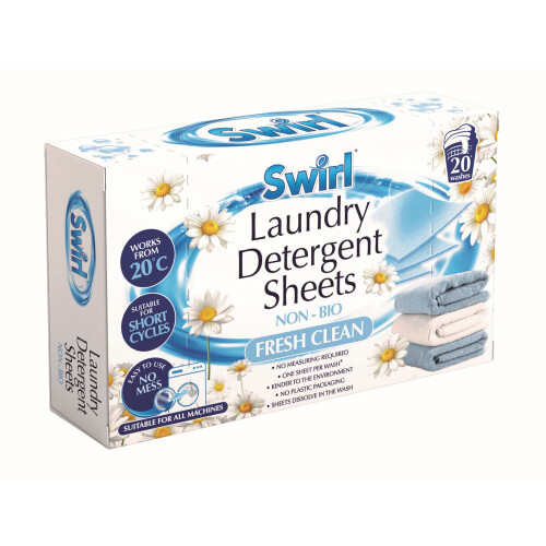 80 Dissolvable Laundry Detergent Sheets Non Bio Fresh Clean Scent 2