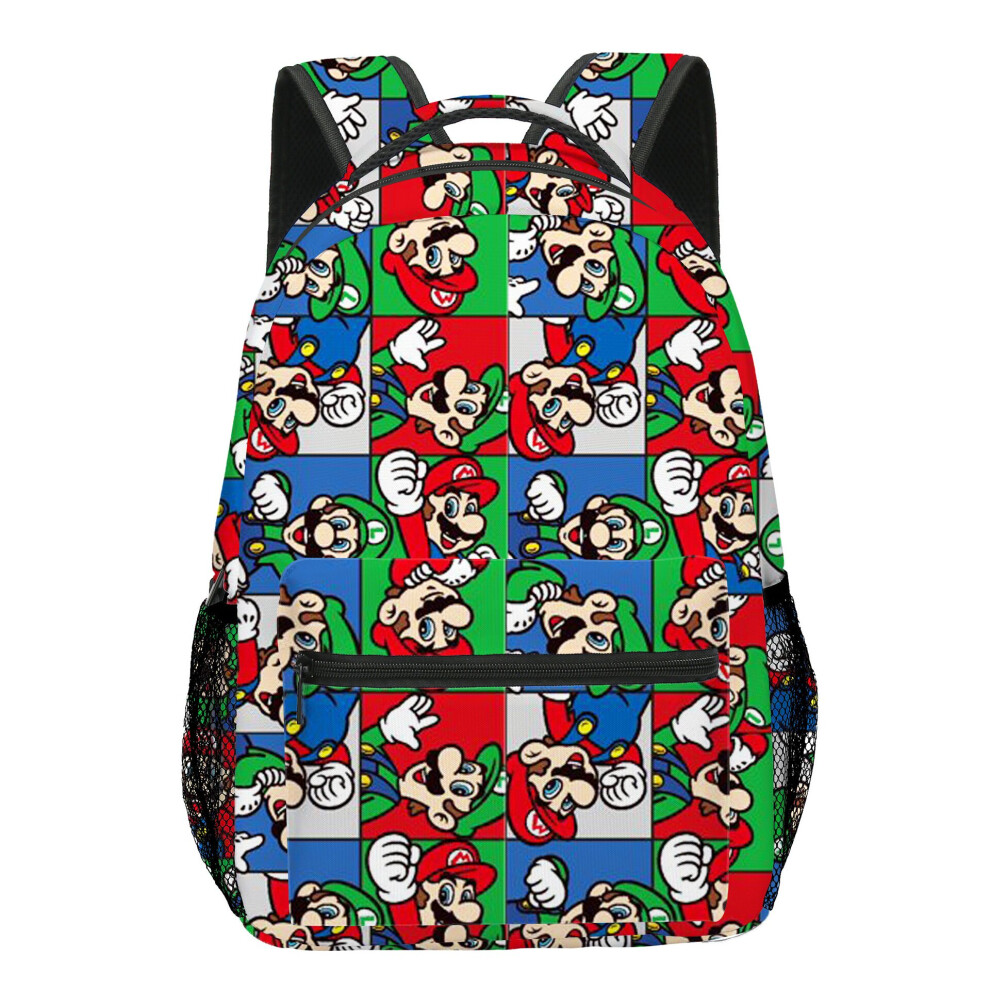 (08) 2023 New Super Mario Kids Schoolbag Bowser-Luigi Mario-Yoshi-Peach Backpack Traveling Bag Not,Specified