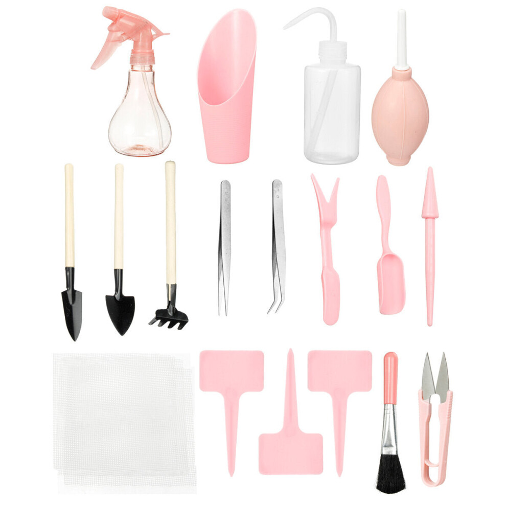 (B) 16/7Pcs Gardening Tool Miniature Set Hand Transplanting Succulent Planting Kits