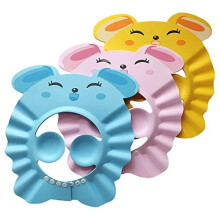 3Pcs Baby Bath Shower Cap, Baby Kids Adjustable Shampoo Bath Bathing Shower Cap Hat Wash Hair Shield for Toddler, Baby,Children