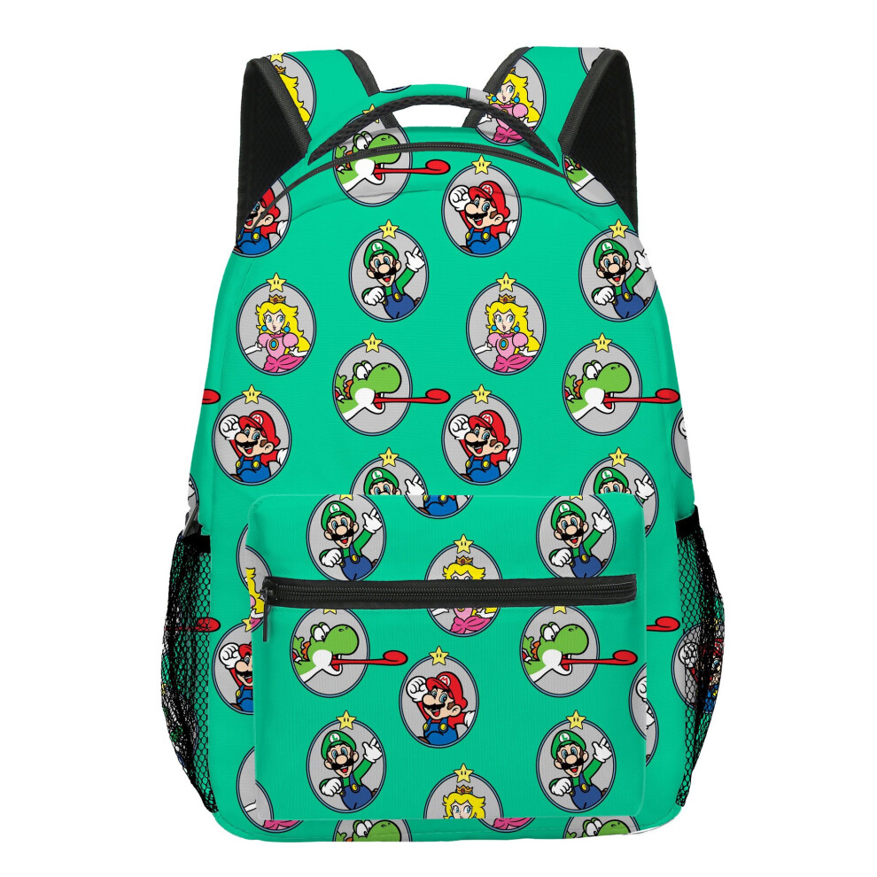 (04) 2023 New Super Mario Kids Schoolbag Bowser-Luigi Mario-Yoshi-Peach Backpack Traveling Bag Not,Specified
