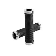 (White) 1Pair TPR Rubber Anti-Slip Bicycle Handlebars Bilateral Lockout Aluminum Alloy Latch
