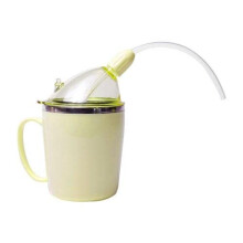 Drinking Cup with Tube for Disabled Adults Elderly with Weak Grip, Spillproof, Adult Feeder Beaker Hospital Mug, Latex Free