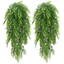 2 Pcs Hanging Artificial Plants Outdoor Fake Ivy Leaves Trailing Artificial Plants Intdoor Hanging Plants Faux Plants Artificial Trailing Plants