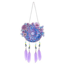 Crystal Wind Chimes Dreamcatcher Point Drill Diamond DIY Painting Light Catching Craft Mosaic Kit Wind Chime Pendant Hanging Home Wall Door Decor