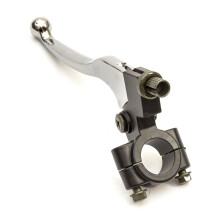 Clutch Lever & Bracket Black Silver 22mm Diameter Pitbike 50cc 110cc 125cc 140cc