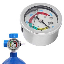 Pressure Gauge, Air Pump Pressure Gauge Durable Professional 40MPA 6000psi Oil Filling Diving Pressure Gauge Corrosion Resistant Lightweight Rebreath