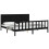 VidaXL (black, 200 x 200 cm) vidaXL Bed Frame Bed Base Platform Bed with Headboard Black Single Solid Wood 3