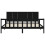 VidaXL (black, 200 x 200 cm) vidaXL Bed Frame Bed Base Platform Bed with Headboard Black Single Solid Wood 6