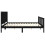 VidaXL (black, 200 x 200 cm) vidaXL Bed Frame Bed Base Platform Bed with Headboard Black Single Solid Wood 7