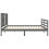 VidaXL (grey, 200 x 200 cm) vidaXL Bed Frame Bed Base Platform Bed with Headboard Black Double Solid Wood 7