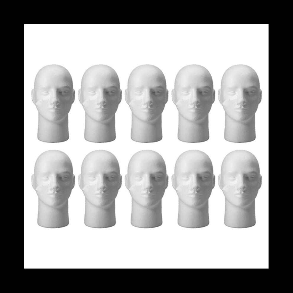 Tlily 10X Male Female Foam Styrofoam Mannequin Manikin Head Stand Model Wig Hat Display White